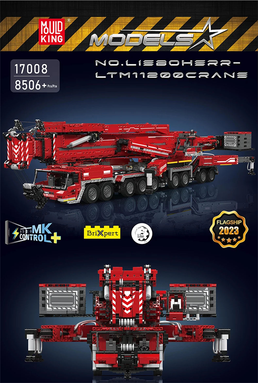 Technical Truck Building Block Remote Control Liebherred LTM 11200 Crane Model Kids Christmas Car Toys