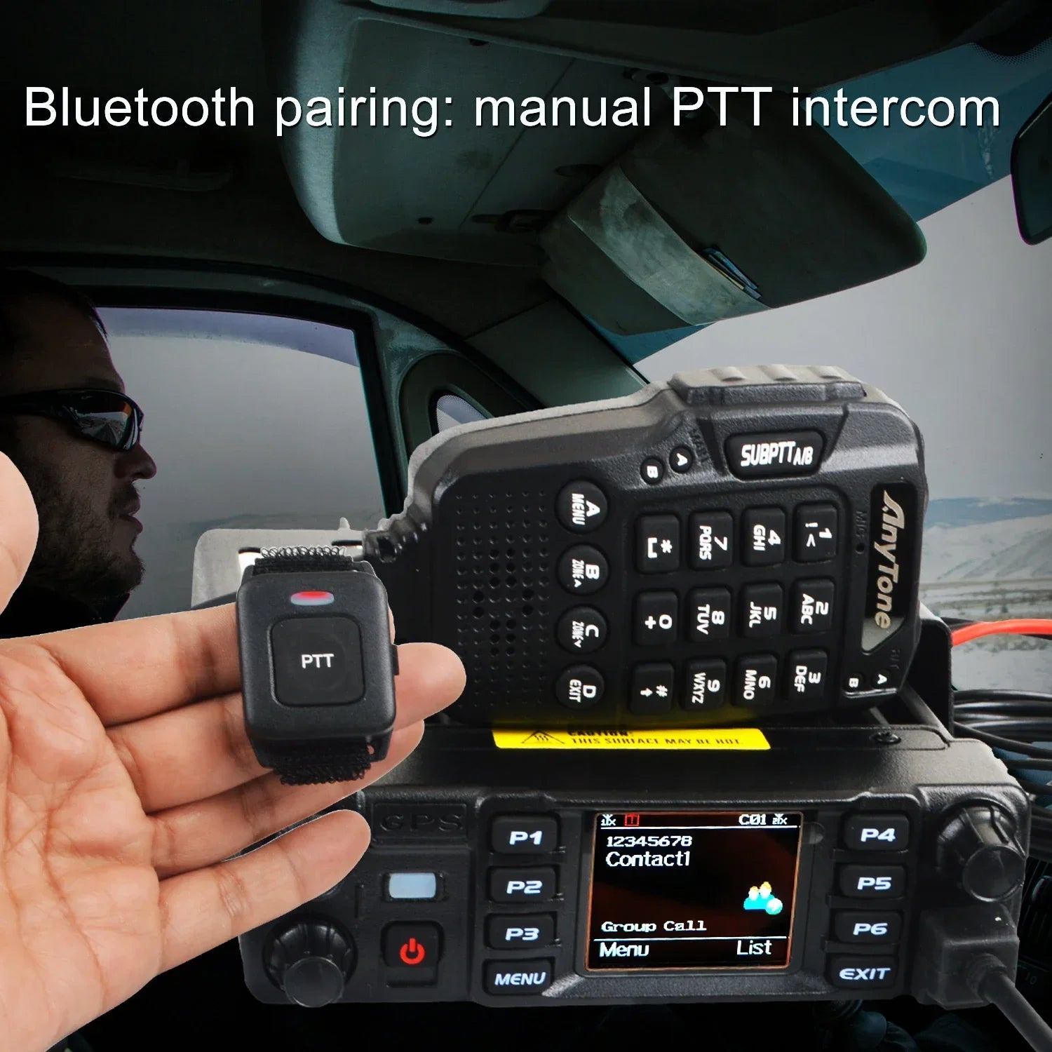 Plus VHF UHF Air Band Receive GPS APRS bluetooth PTT DMR Digital Repeater Function FM Mobile Radio AES256