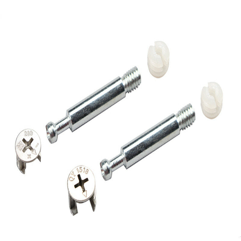 20PCS 3-in-1 Eccentric Wheel Screw Nut Kit for Furniture Wardrobe Connection, Fits 15-21mm Board Thickness