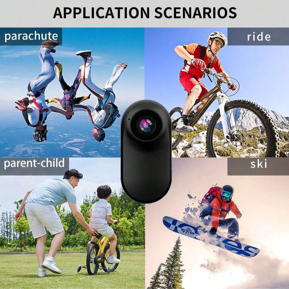 Portable 1080P Action Camera, Mini Wearable Safety Cam with EIS, Night Vision, Ideal for Travel, Sports, Vlogs, and Outdoor Use