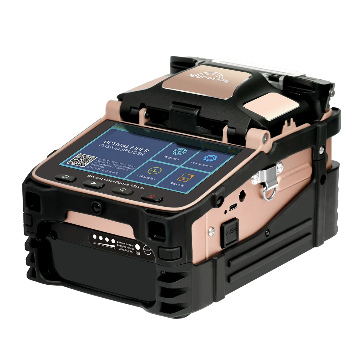 Optical Fiber Fusion Splicer 6 Motors Core Cladding Alignment 5 Inch Touchscreen 7800mAh Battery Bluetooth 4.2 Optical Power Meter VFL