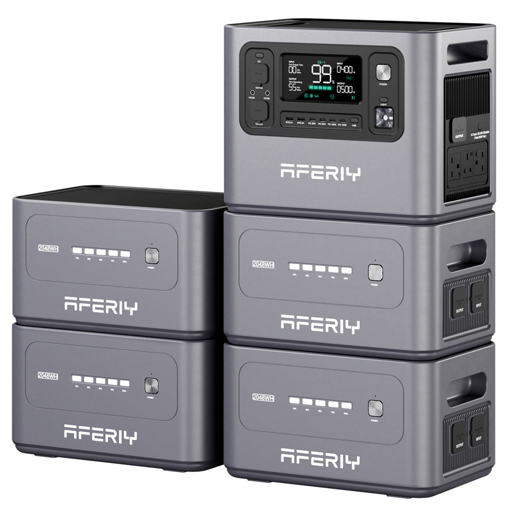 2800W 2048Wh LiFePO4 Portable Power Station, Optional Expansion Battery, 1200W Solar Input, App Control & UPS Backup