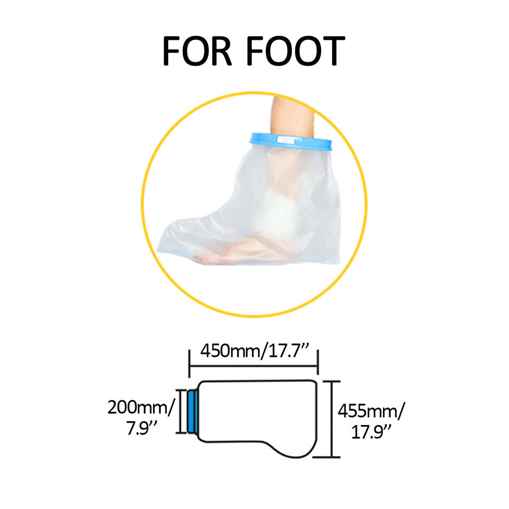 Cast Bandage Waterproof Protector Cover Bath Shower Adult Short Leg Reusable for Arm Leg Claf Ankle