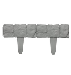 10pcs Home Garden Edging Plastic Fence Stone Effect Lawn Yard Flower Plant Border Decorations