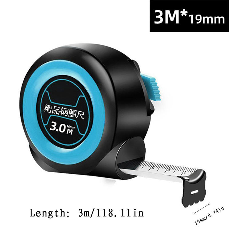 Steel Tape Measure Thickened Self-Locking Rubber for Woodworking Tool Ruler