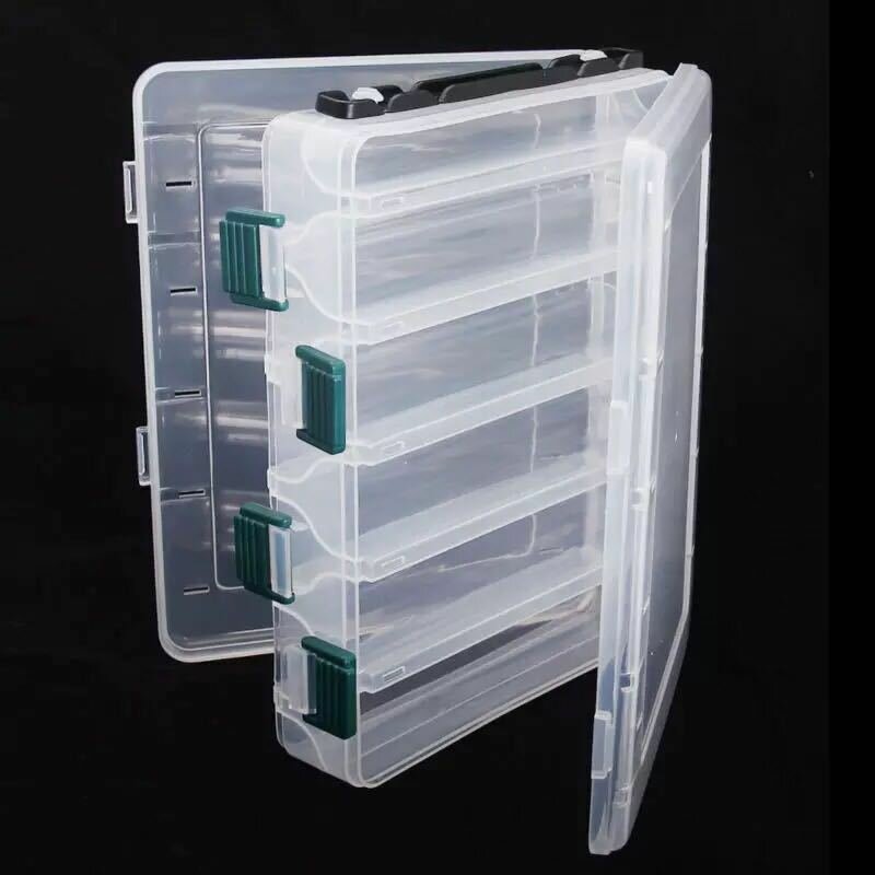 14 Grids M/L Double Sided Fishing Lure Storage Box Fishing Tackle Hooks Accessories Container Storage Case
