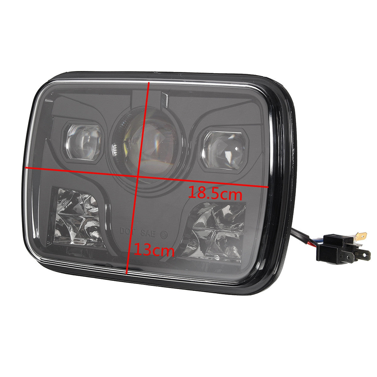 7x6inch LED DRL 32W HID Bulbs High/Low Beam Front Headlight Headlamp Assembly