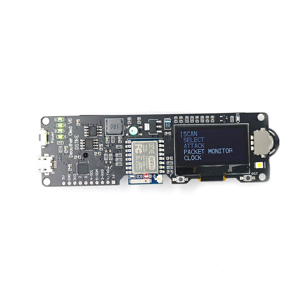 WiFi Deauther OLED V6 ESP8266 Development Board with Polarity Protection Case Antenna 4MB ESP-07