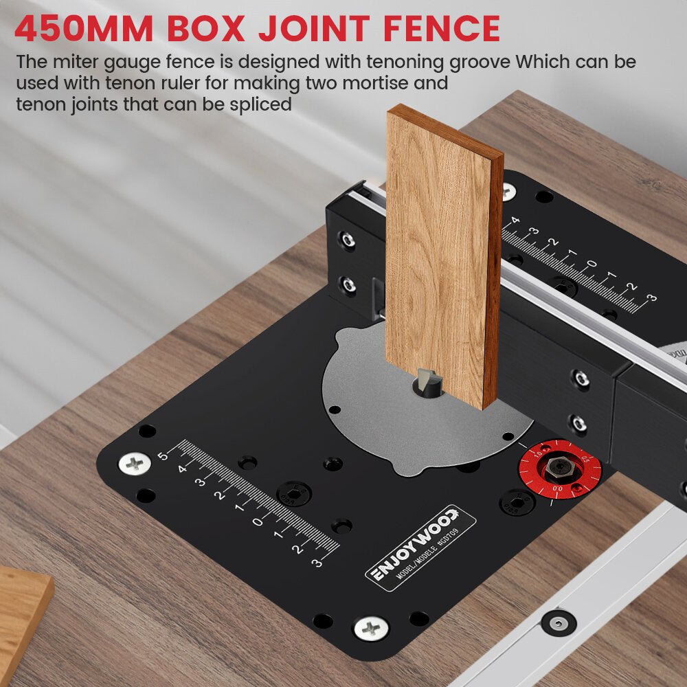 Aluminum Miter Gauge Fence for Table Saws, Band Saws & Router Tables - 450mm, Adjustable, Durable, Safety Features