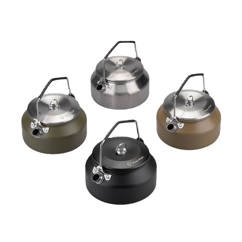1L Portable Water Kettle Teapot For Outdoor Make Tea Boil Coffee Tableware Cookware Stainless Steel Camping Supplies