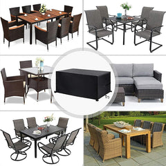280*180*90cm Garden Furniture Covers Waterproof Anti-UV 600D Oxford Fabric Rectangular Windproof Protector