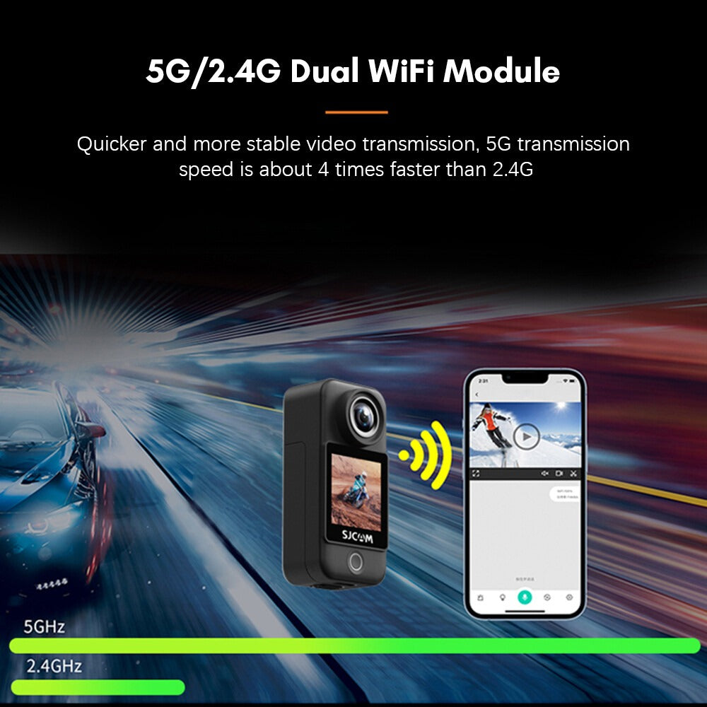 Advanced 4K 30FPS 5G WiFi Sports Cam - 1.33" Touch, 154° Wide, 6-Axis Gyro, 30M Waterproof Night Vision