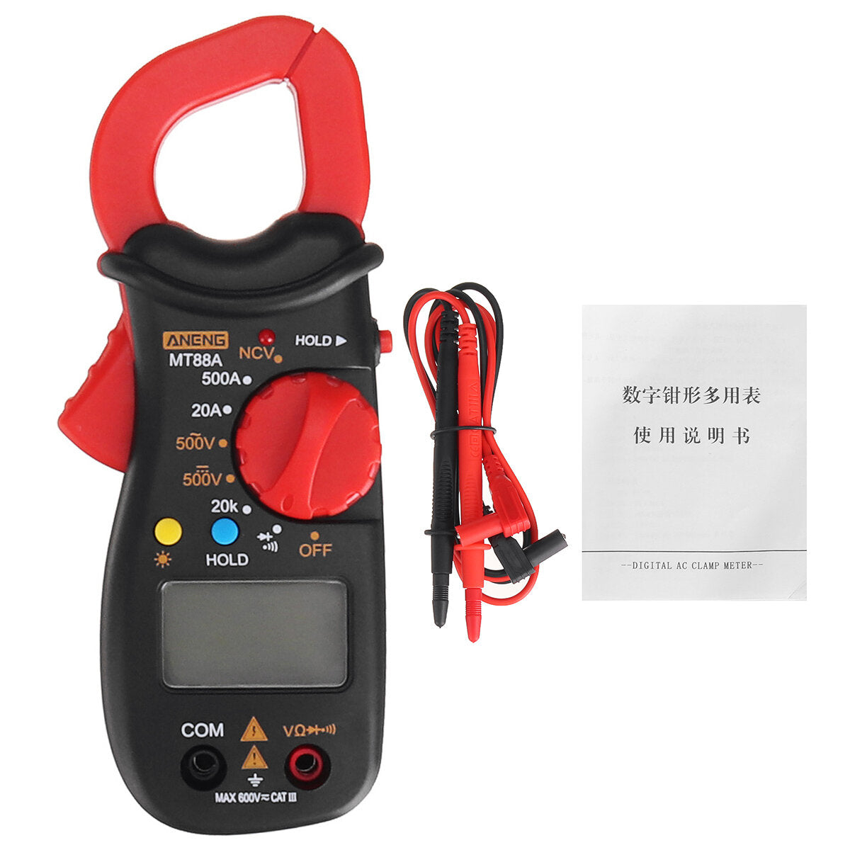 Digital Clamp Meter Multimeter DC/AC Voltage AC Current Tester Frequency Capacitance NCV Tester Measuring Tool