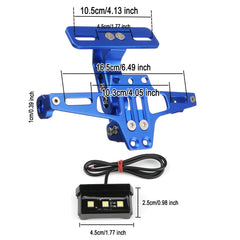 Motorcycle Rear License Plate Mount Holder With Turn Signal Light For Honda For Kawasaki Z750 Z800 For YAMAHA MT07 MT09 MT10 R1 3
