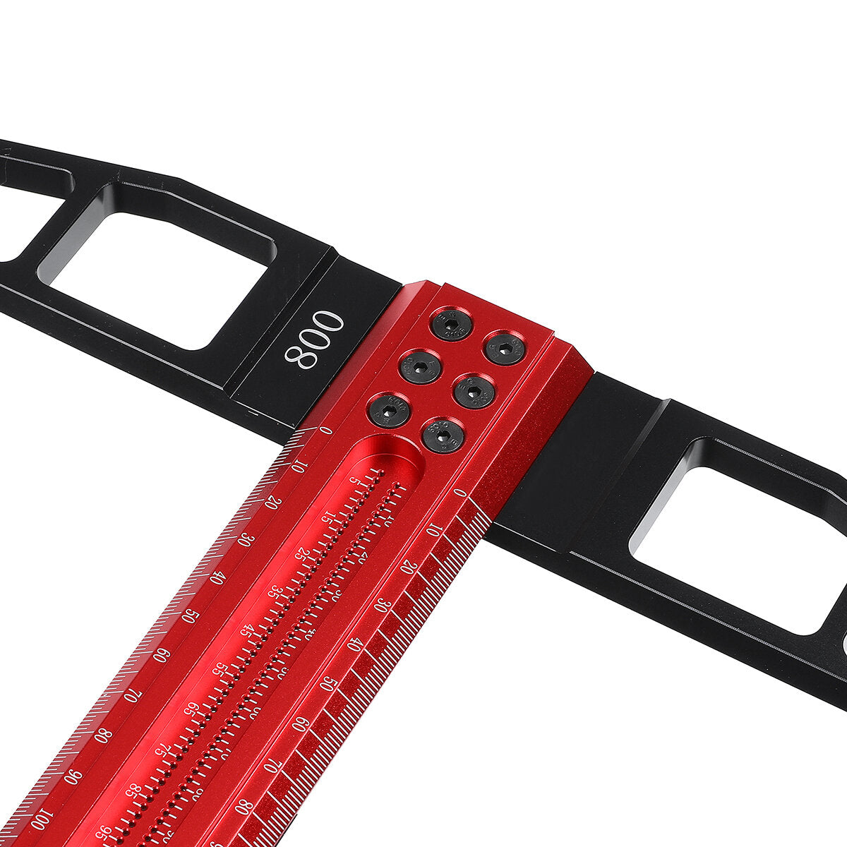 Aluminum Alloy Woodworking T Square Ruler - 800mm/1000mm Precision Marking Gauge for Hole Positioning