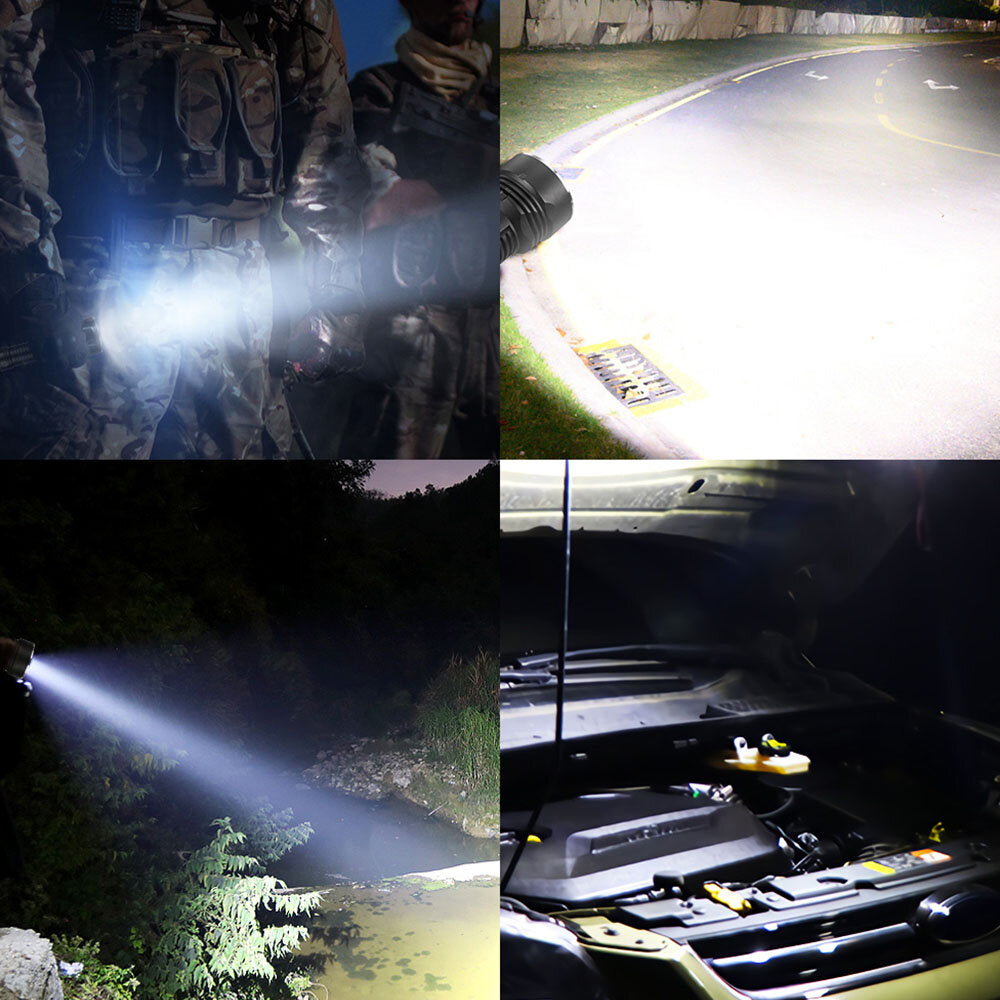 11000LM 546m Ultrabright Anduril UI Strong Flashlight Powerful LED Torch with 1Pcs E2145 4500mAh 28A 3.7V 21700 Li-ion Battery