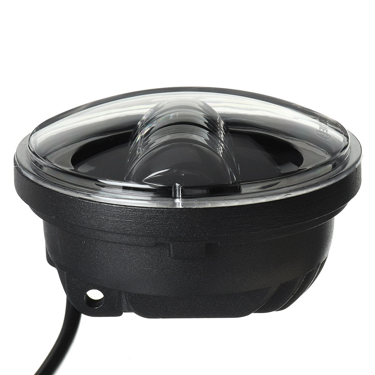 Black No Aperture 7" Motorcycle LED Headlight + 4.5" Auxiliary Light Motorcycle Accessories
