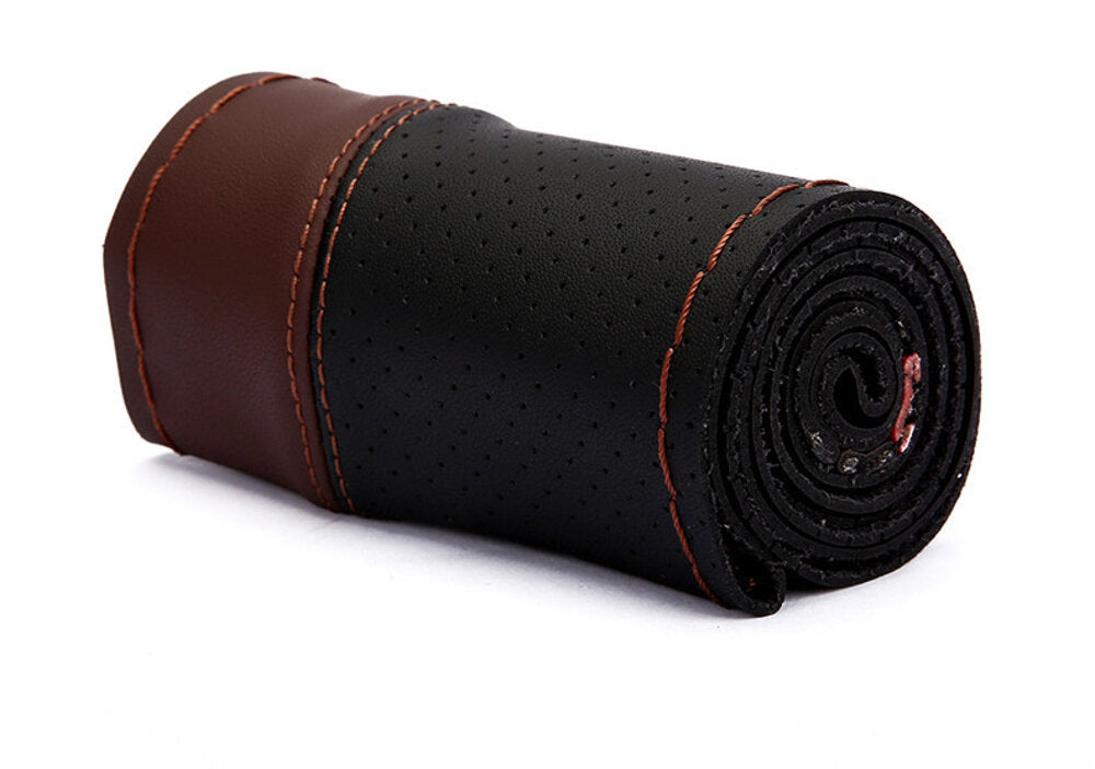 38cm Universal DIY Microfiber Leather Car Steering Wheel Covers Non Slip With Needles and Thread