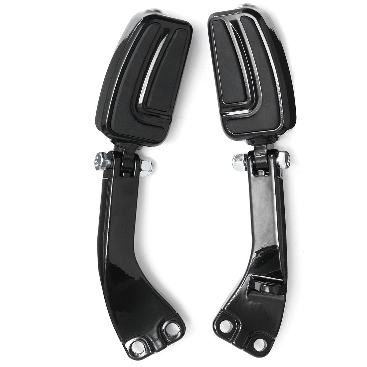 Pair Passenger Sport Foot Pegs Mounting Brackets Black Aluminum