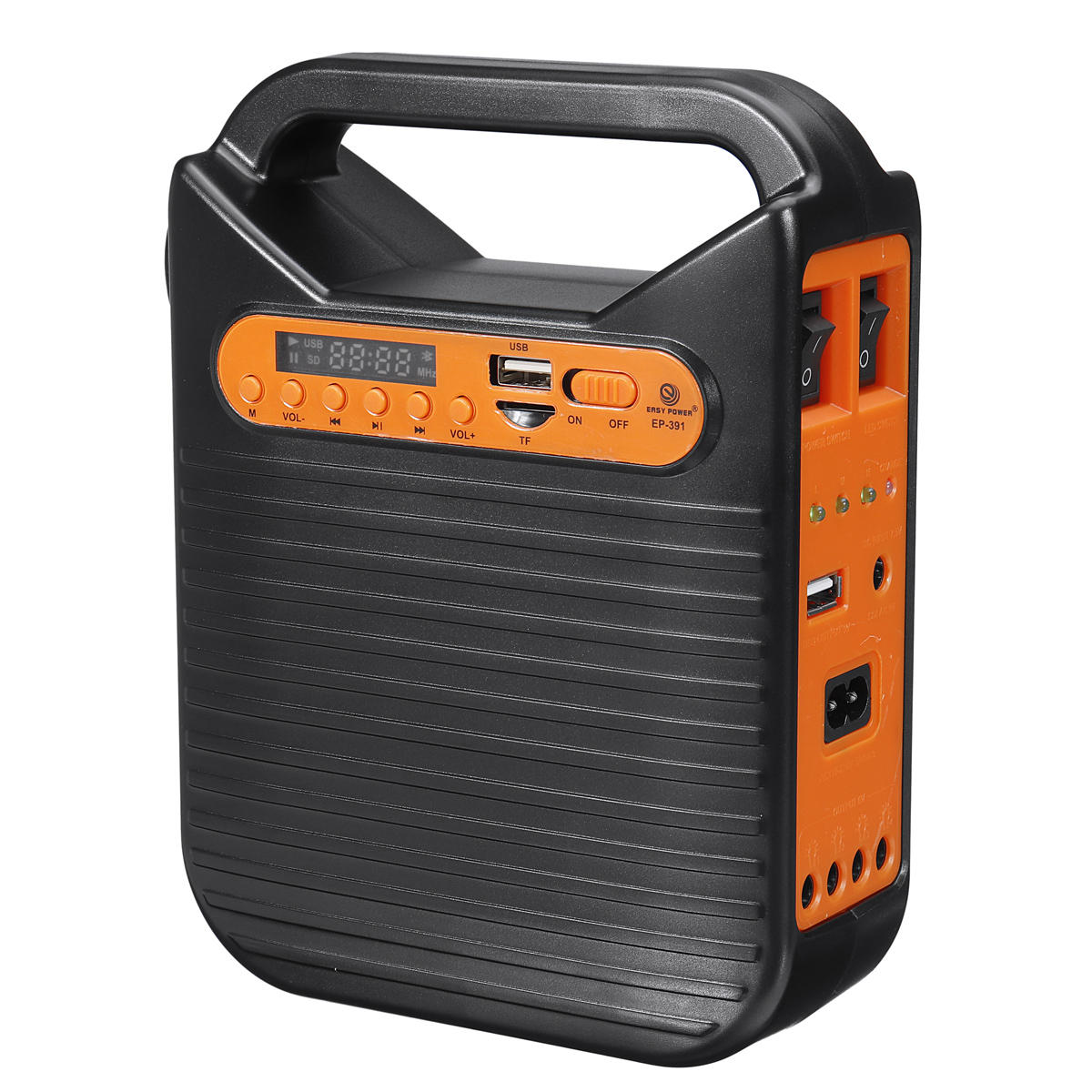 25W Solar Powered System Emergency DC System Light Kit FM Radio Audio USB Card Power Generation With Solar Panel