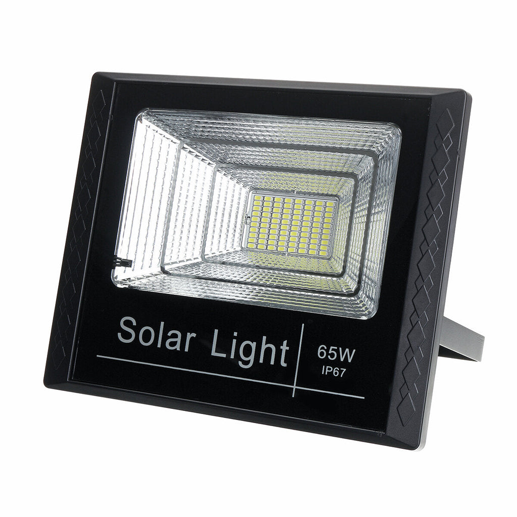10W 25W 45W 65W Solar Panel with 2 Wall Lights Waterproof Remote Control Flood Light Park Yard Garden Driveway