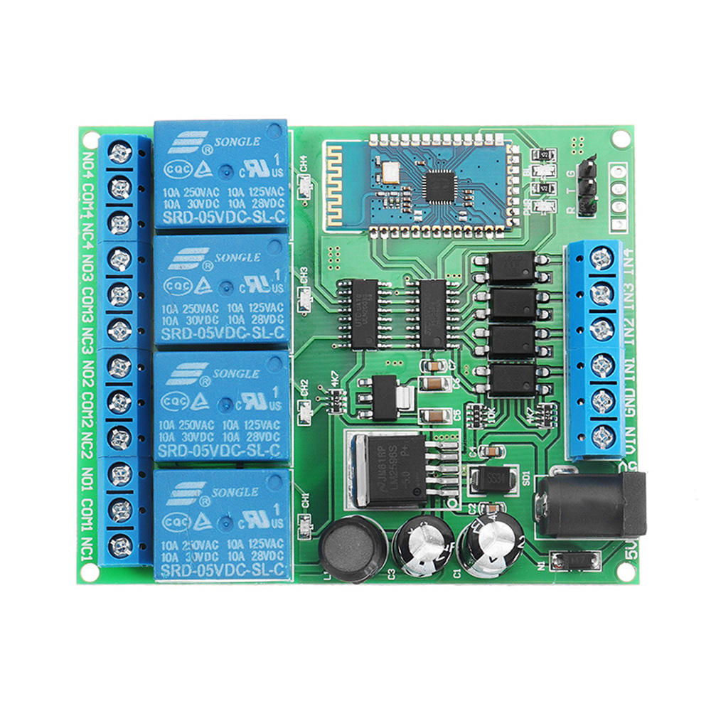 DC 5V 9V 12 24V 4 Channel Bluetooth Relay Android Mobile Wireless Remote Control Switch
