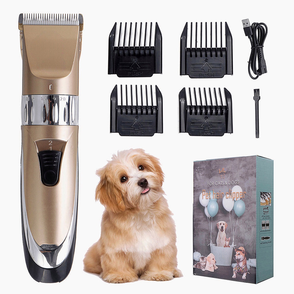 Professional Cat Dog Hair Trimmer Electric Pet Clippers Grooming Low Noise Kit USB Rechargeable