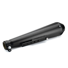 2X Motorcycle Cafe Racer Rear Exhaust Pipe with Sliding Bracke Black Universal