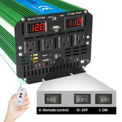 GreenZech Elite 4000W Inverter | 8000W Peak Power | Heavy-Duty Professional Pure Sine Wave Converter