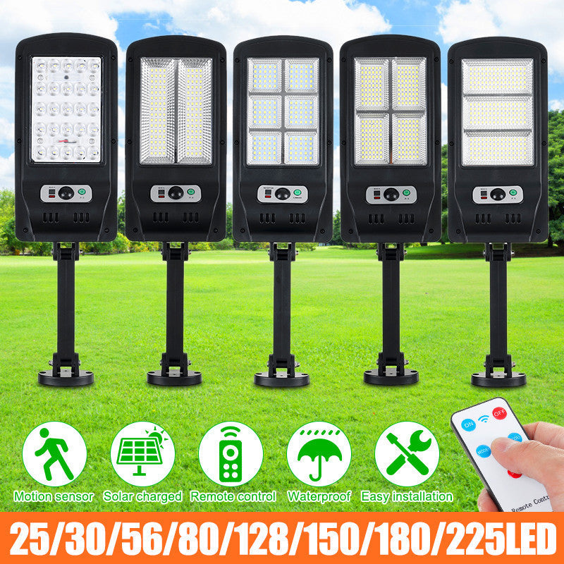LED Solar Wall Light Garden Security Lamp PIR Motion Sensor IP65 Remote Control