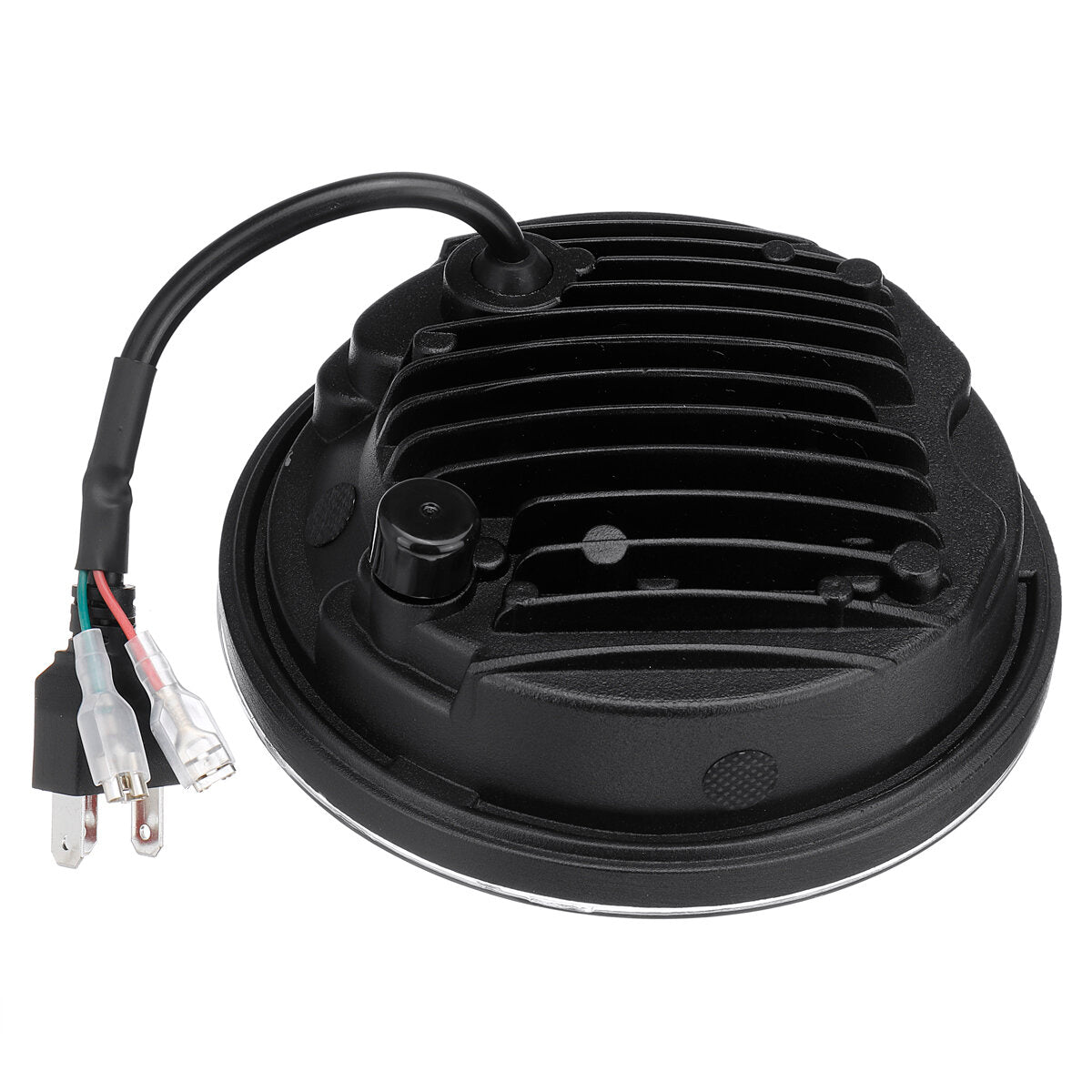12V 5.75" 75W Projector LED Round Headlight Ring Angle Eyes DRL For Jeep/Harley