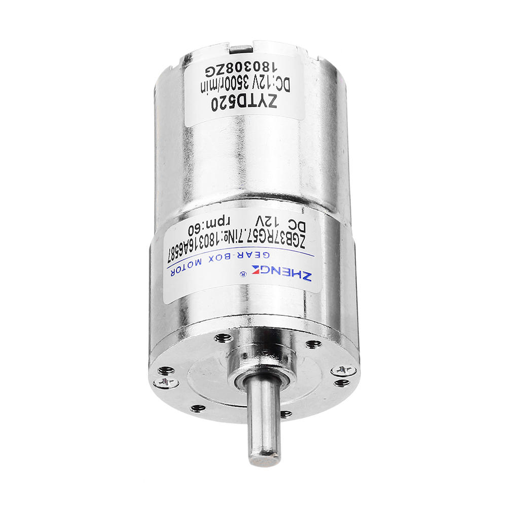 12V 60rpm Reduction Motor DC Gear Motor 37mm Eccentric Shaft Output