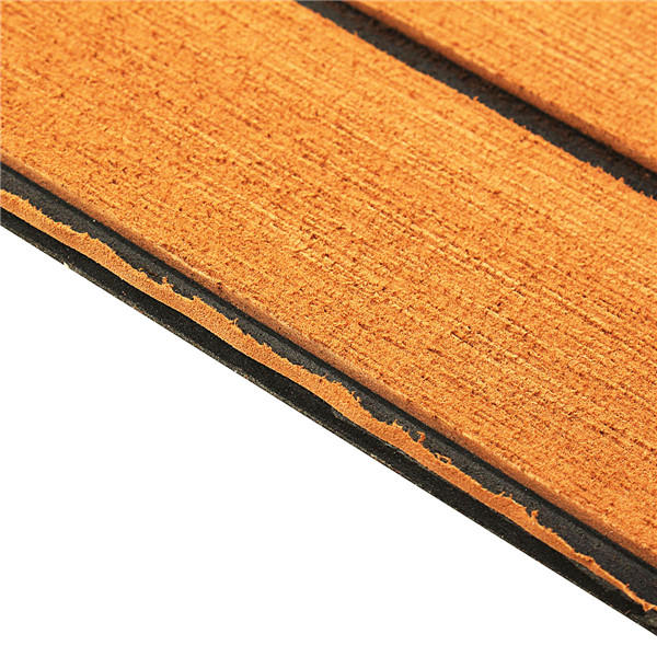 240cmx90cmx5mm Gold With Black Lines Marine Flooring Faux Teak EVA Foam Boat Decking Sheet
