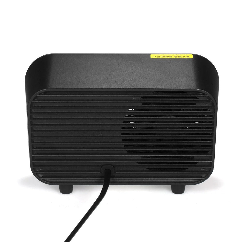 Retro Style Electric Space Heater - Mini Indoor Fan, Quiet Ceramic Heating, Overheat Protection, 250V for Bedroom/Office