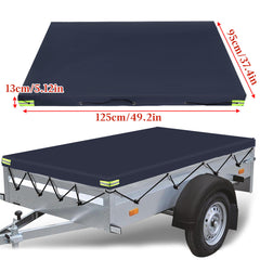 Trailer Cover 600D Waterproof Windproof Dust Protector With Rubber Belt 125x95x13cm