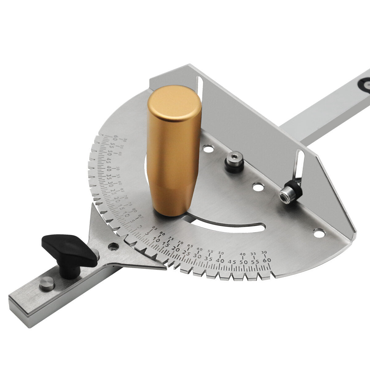 Universal Precision Miter Gauge for Table Saws - Compatible with Dewei 744/745, Haiwei, Steel Saws, 27 Angle Stops