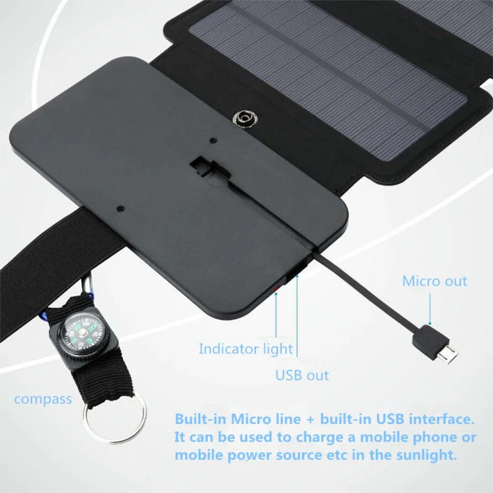 Folding Solar Charger 25W Panels Cells Sun Panel Battery USB Output Fast Charging Devices Portable for Mp4 Smartphones