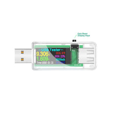 USB Tester DC Digital Voltmeter Power Bank Charger Indicator Voltage Current Meter Clear
