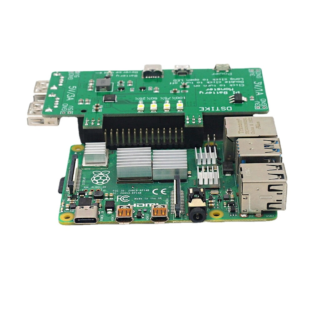 Battery Monste Dual 18650 Battery Power Supply UPS 5V 3A Power Bank