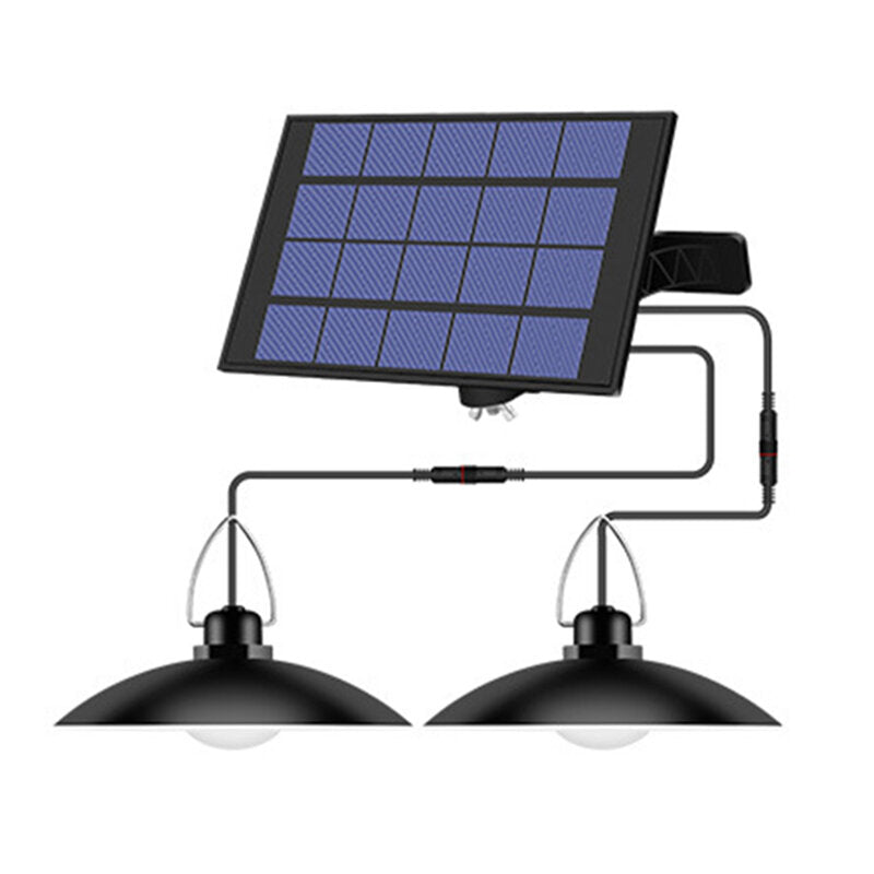 1/2/3/4 Head Solar Pendant Lights Lamp In/Outdoor IP65 Waterproof Warm/White Light