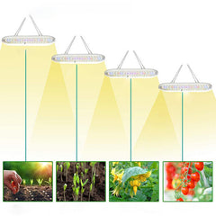 60W Hanging Full-spectrum Plant Light Intelligent 4 Level Dimming Mode High Light Transmittance Plant Growing LED Lights