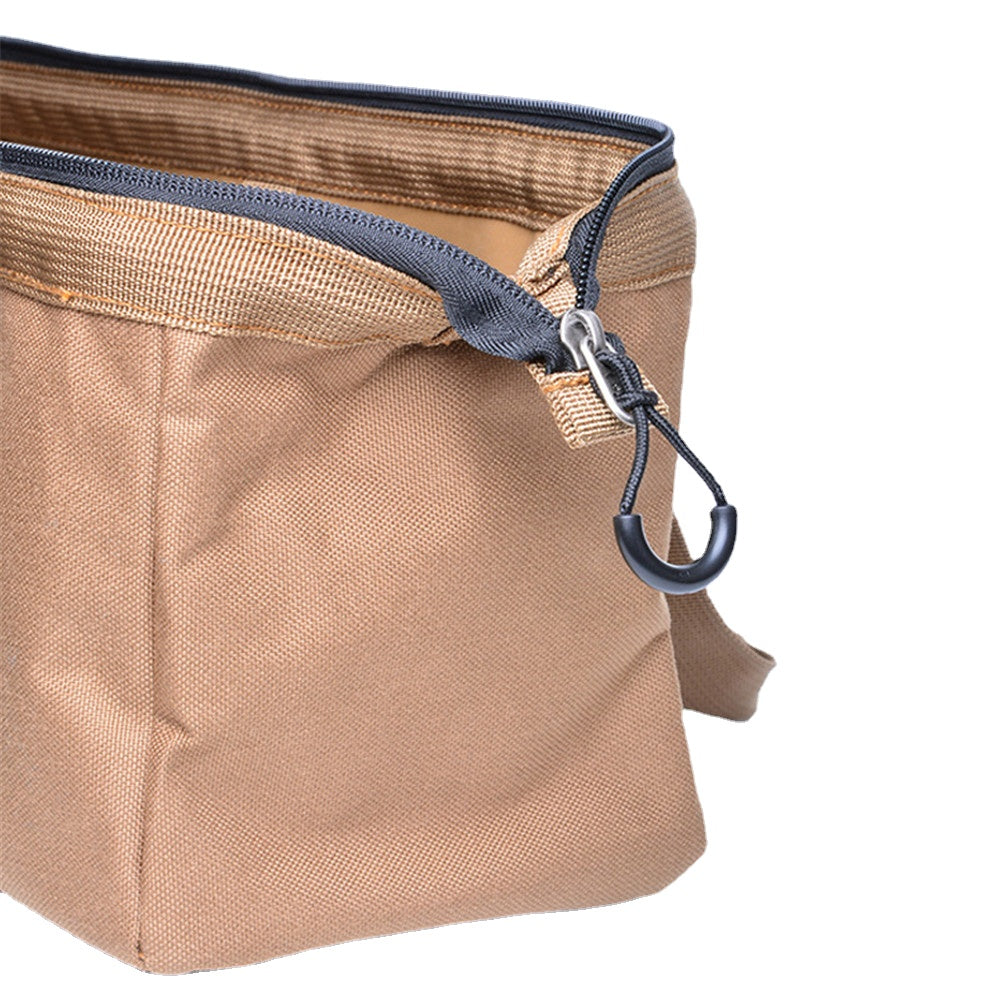 Tent Nail Storage Bag 1050D Oxford Cloth Large Capacity Multi-Pocket Zipper Handle Hanging Holes Camping Hiking Pegs Tools Bag