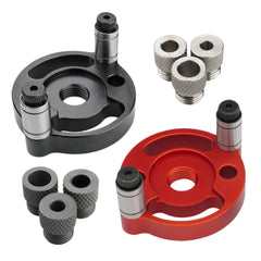 Single Hole Positioning Puncher for Woodworking with Drill Bit Sets, 3-10mm, Red/Black, Precise & Versatile Tool