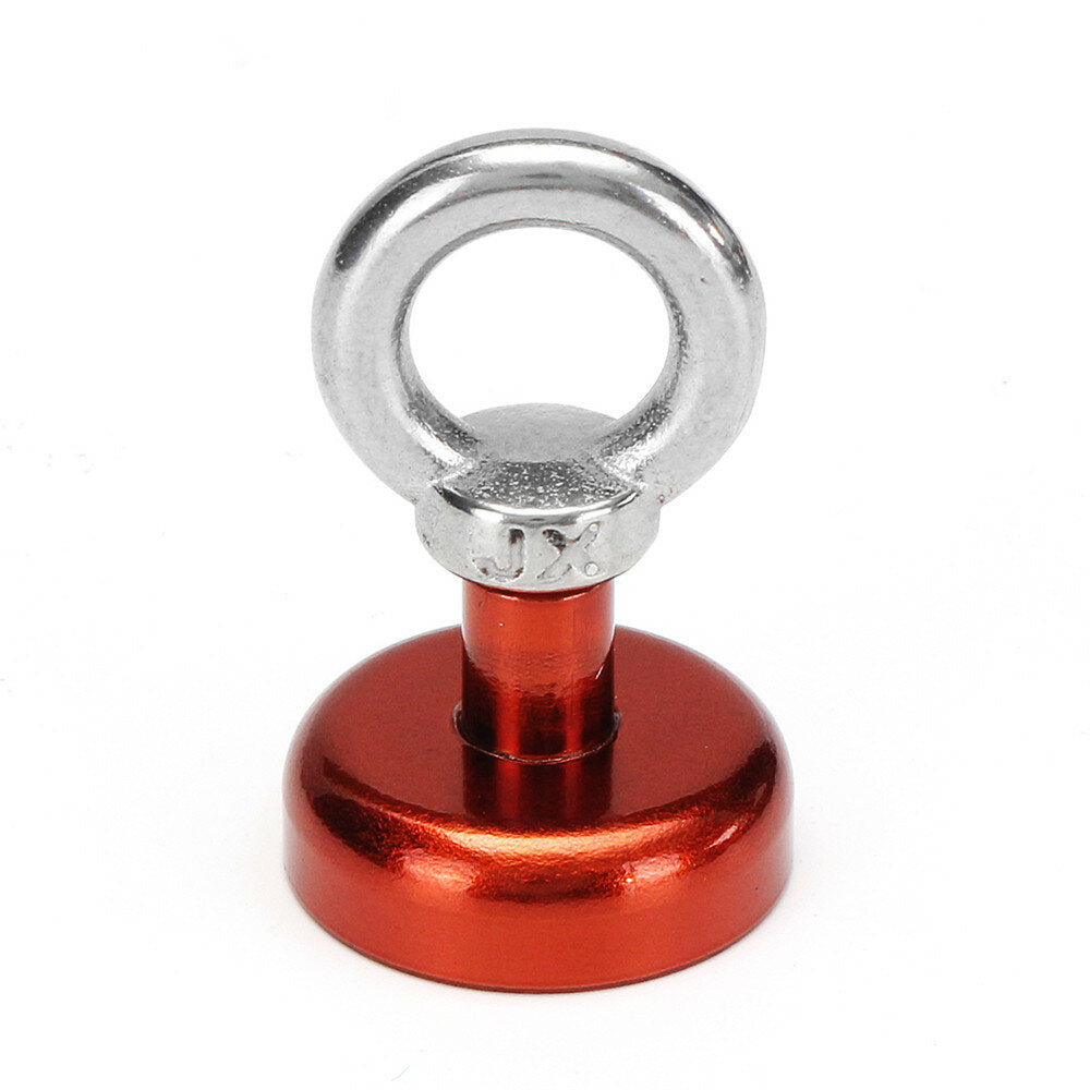 25mm 22kg Neodymium Recovery Magnet Metal Detector Circular Eyebolt Magnet Red/Yellow/Blue