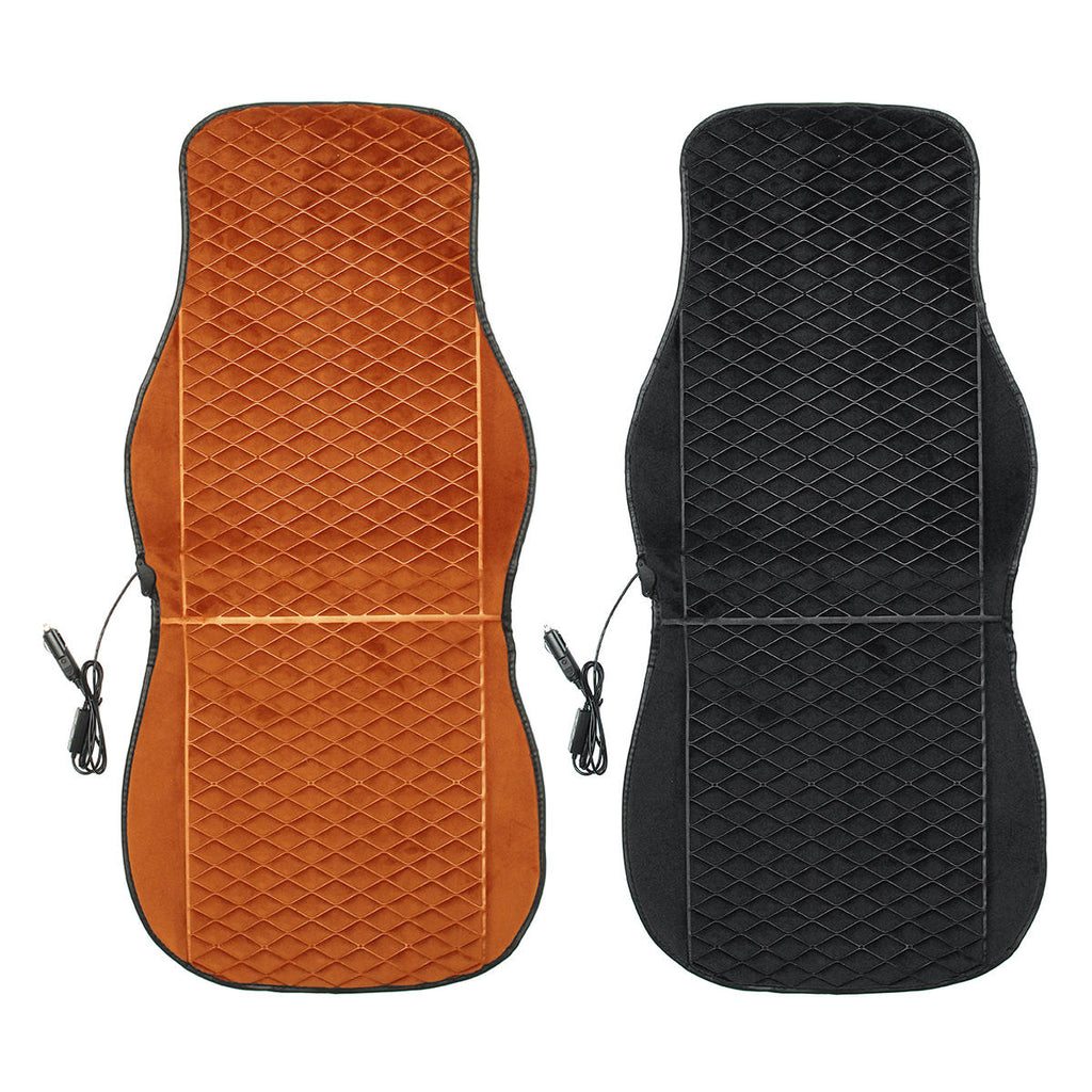 12V Heated Plush Car Seat Cushion Cover Heating Heater Warmer Pad Winter
