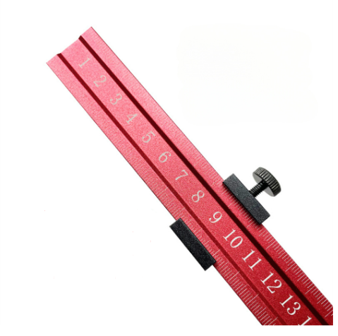 High Precision Aluminum Positioning Ruler - Durable 4.5mm Thick, Metric & Imperial Scales, Multiple Sizes for Woodworking