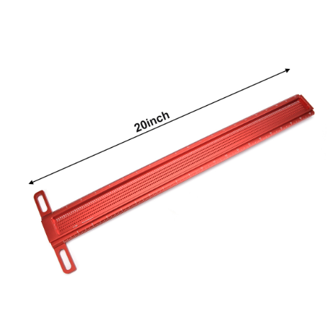 Aluminum Alloy T-Square Marking Ruler - 16"/20" for Accurate Scribing & Hole Positioning, Lightweight & Durable Tool