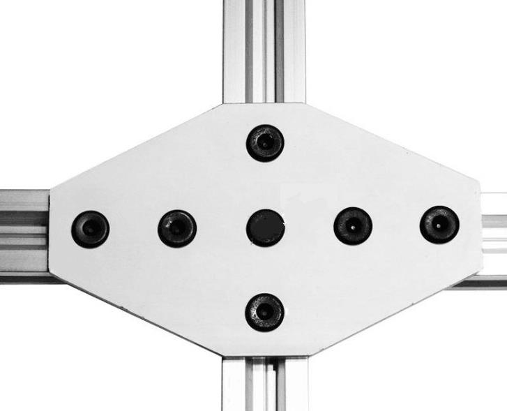 Aluminum 7 Holes Join Plate Corner Bracket for 2020 V-slot Aluminum Extrusions Profiles CNC Parts