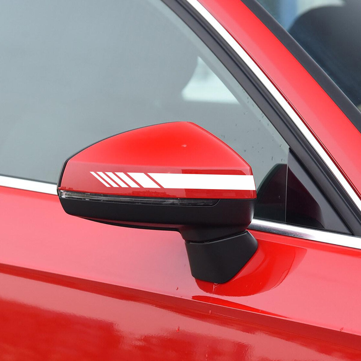 5pcs Car Stickers Stripes Graphics Side Body Hood Rearview Mirror Decal Trim