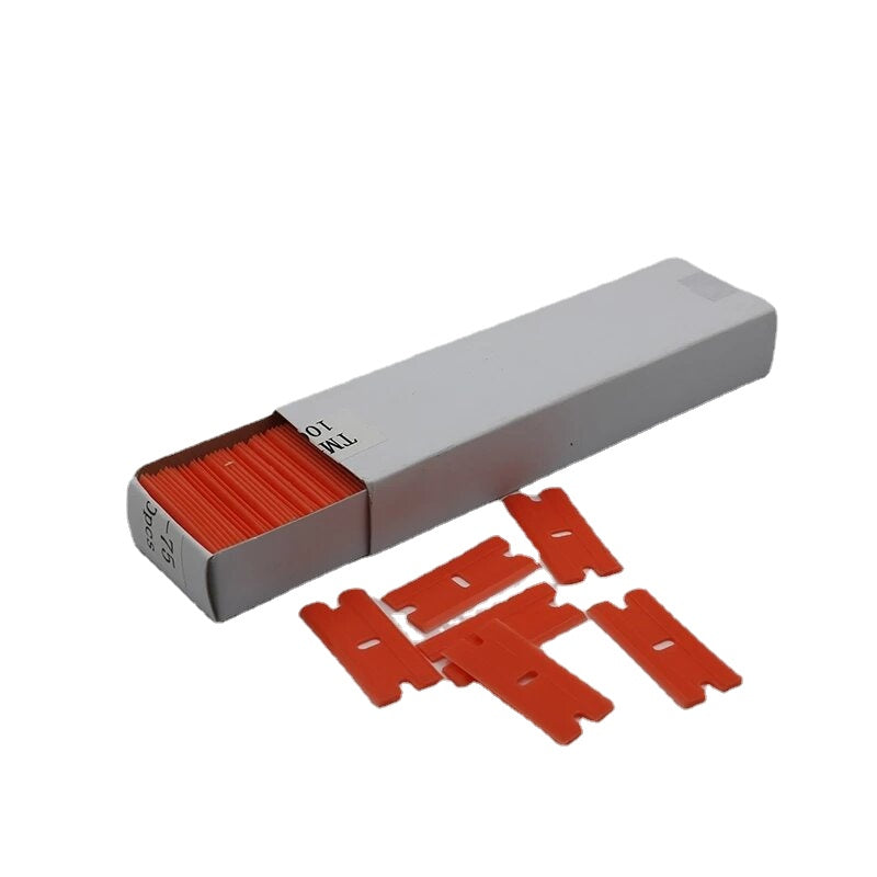 Double Edged Plastic Razor Blade Window Glass Clean Scraper Carbon Fiber Wrapping Vinyl Car Wrap Sticker Squeegee
